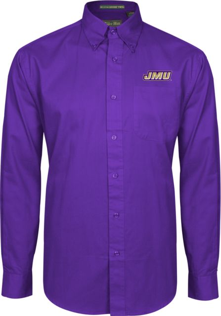 James Madison Twill Button Down Long Sleeve Primary Logo - ONLINE ONLY