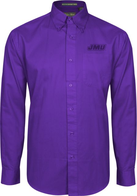 James Madison Twill Button Down Long Sleeve Primary Logo - ONLINE ONLY