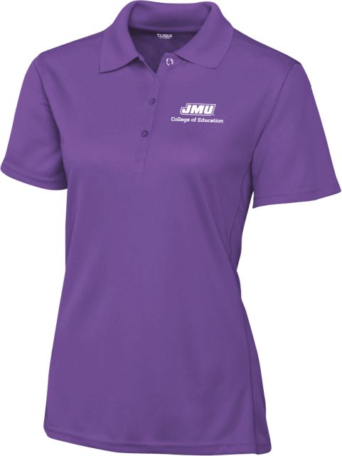 James Madison C&B Womens Clique Ice Pique Polo JMU College of Education - ONLINE ONLY