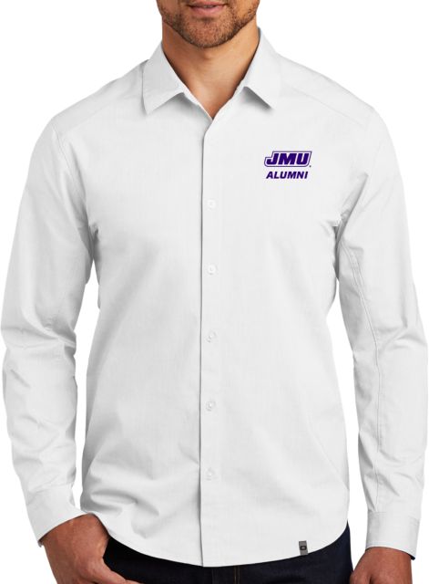 James Madison OGIO Commuter Woven Shirt White JMU Institutional