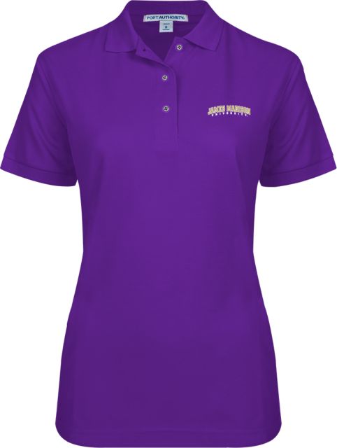 James Madison Ladies Easycare Pique Polo James Madison University Arched - ONLINE ONLY