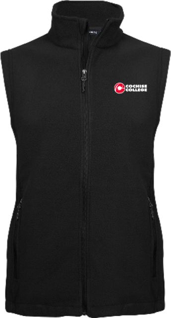 Cochise College Fleece Full Zip Vest Cochise College Side Stacked - ONLINE ONLY