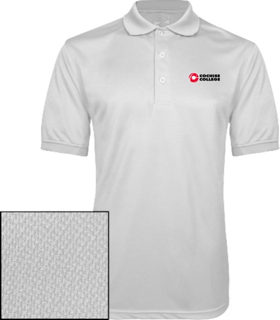 Cochise College Dry Mesh Polo Cochise College Side Stacked - ONLINE ONLY