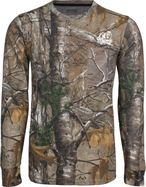 Old Dominion Realtree Camo Long Sleeve T Shirt w/Pocket Primary Mark -  ONLINE ONLY