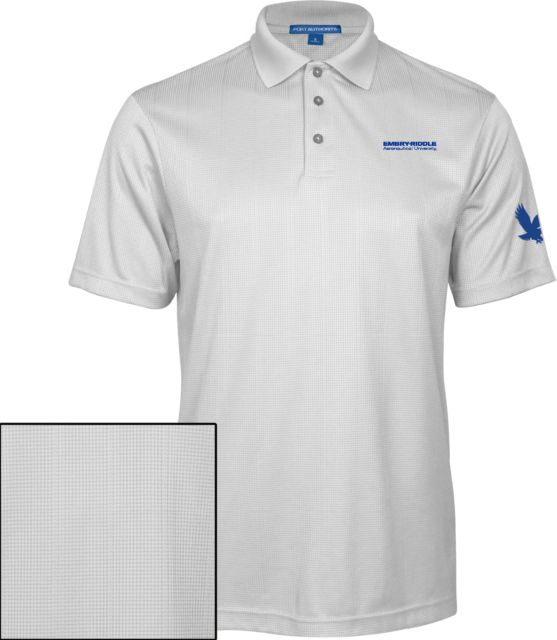 Embry Riddle Worldwide Performance Fine Jacquard Polo ERAU Wordmark - ONLINE ONLY
