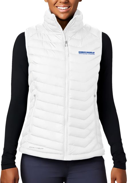 Embry Riddle Worldwide Columbia Powder Lite Womens Vest ERAU Wordmark - ONLINE ONLY