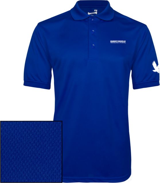 Embry Riddle Worldwide Dry Mesh Polo ERAU Wordmark - ONLINE ONLY