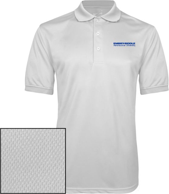 Embry Riddle Worldwide Dry Mesh Polo ERAU Wordmark - ONLINE ONLY