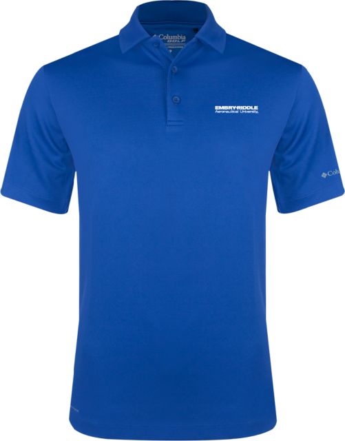 Embry Riddle Worldwide Columbia Omni Wick Drive Polo ERAU Wordmark - ONLINE ONLY