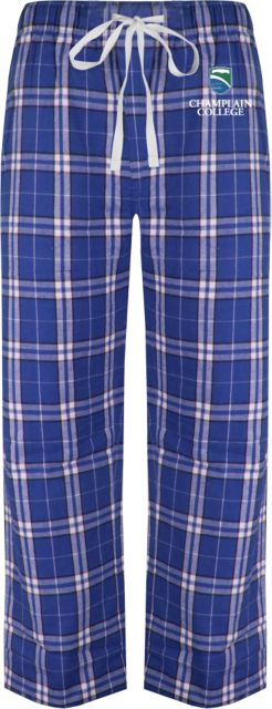 Champlain Flannel Pajama Pant Champlain College w/ Shield Stacked - ONLINE ONLY