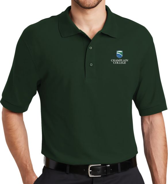 Champlain Silk Touch Polo Champlain College w/ Shield Stacked - ONLINE ONLY