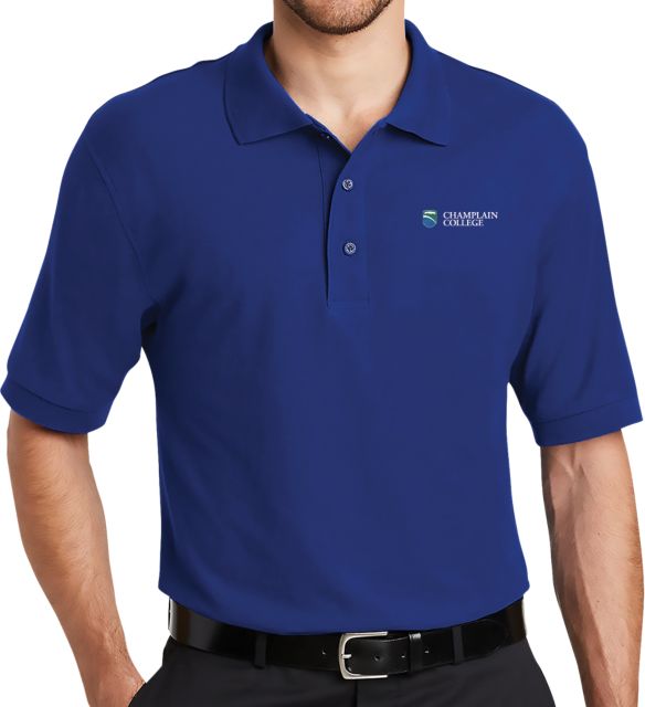 Champlain Silk Touch Polo Champlain College w/ Shield Flat - ONLINE ONLY