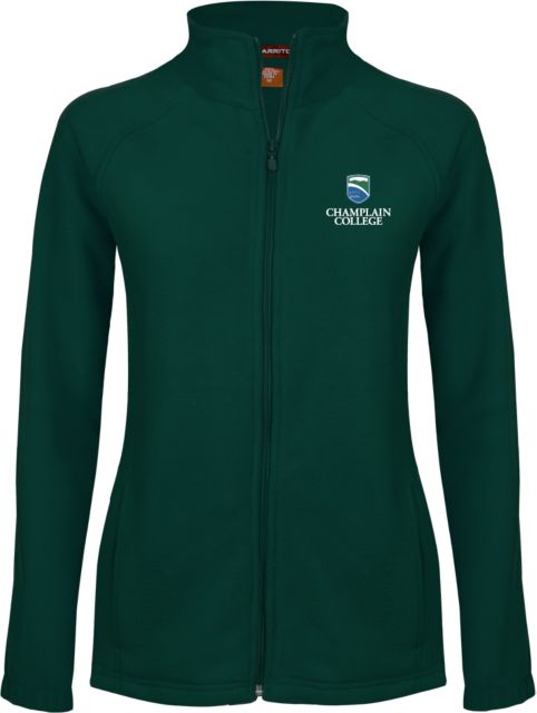 Champlain Womens Fleece Full Zip Jacket Champlain College w/ Shield Stacked - ONLINE ONLY
