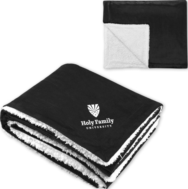 Holy Family Super Soft Luxurious Sherpa Throw Blanket Holy Family Wordmark Stacked - ONLINE ONLY