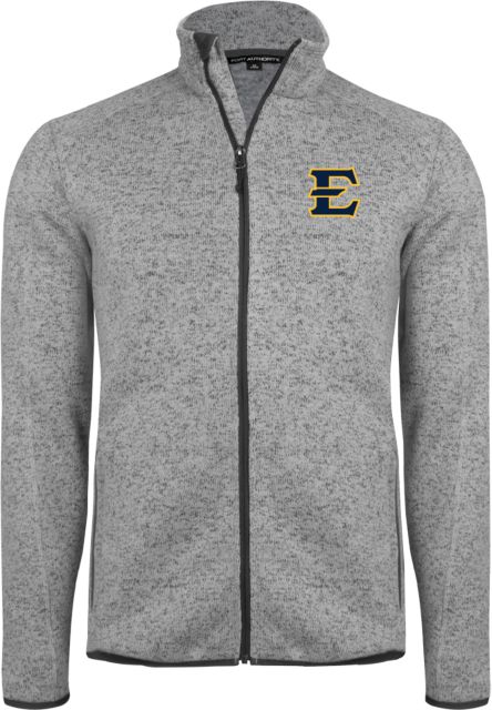 ETSU Sweater Fleece Jacket East Tennessee State E with outline ONLINE ONLY East Tennessee State University