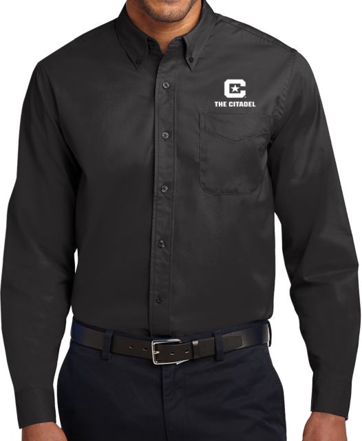 Citadel Twill Button Down Long Sleeve Primary Athletic Mark - ONLINE ONLY