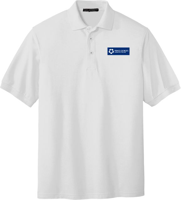 Prince George Silk Touch Polo Prince Georges Community College Logo - ONLINE ONLY