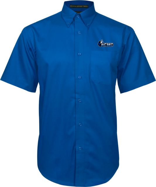 North Central Michigan Twill Button Down Short Sleeve NCMC with Mascot - ONLINE ONLY