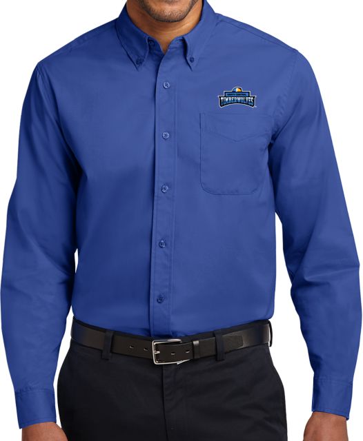 North Central Michigan Twill Button Down Long Sleeve North Central Timberwolves - ONLINE ONLY