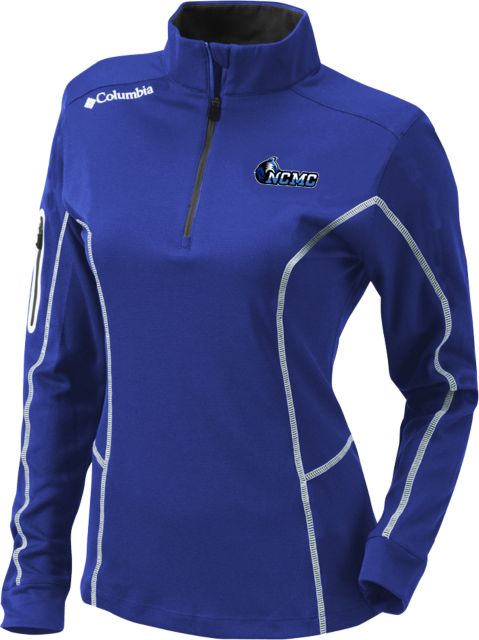 North Central Michigan Columbia Womens Omni Wick Shotgun 1/4 Zip NCMC with Mascot - ONLINE ONLY