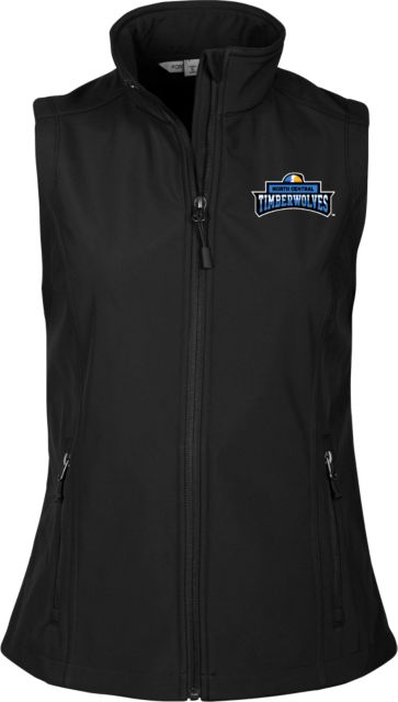 North Central Michigan Womens Core Softshell Vest North Central Timberwolves - ONLINE ONLY