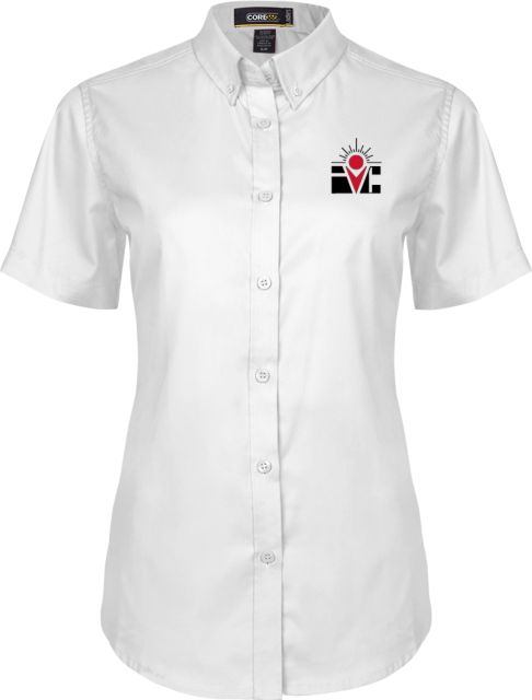 Imperial Valley Womens Twill Button Up Short Sleeve IVC Logo - ONLINE ONLY