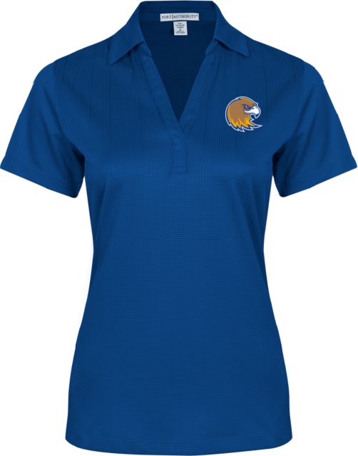 Northeastern Illinois Ladies Performance Fine Jacquard Polo Mascot Head - ONLINE ONLY