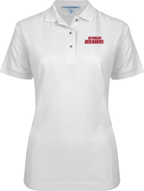 J. Sargeant Reynolds Womens Silk Touch Pique Polo Reynolds Red Hawks - ONLINE ONLY