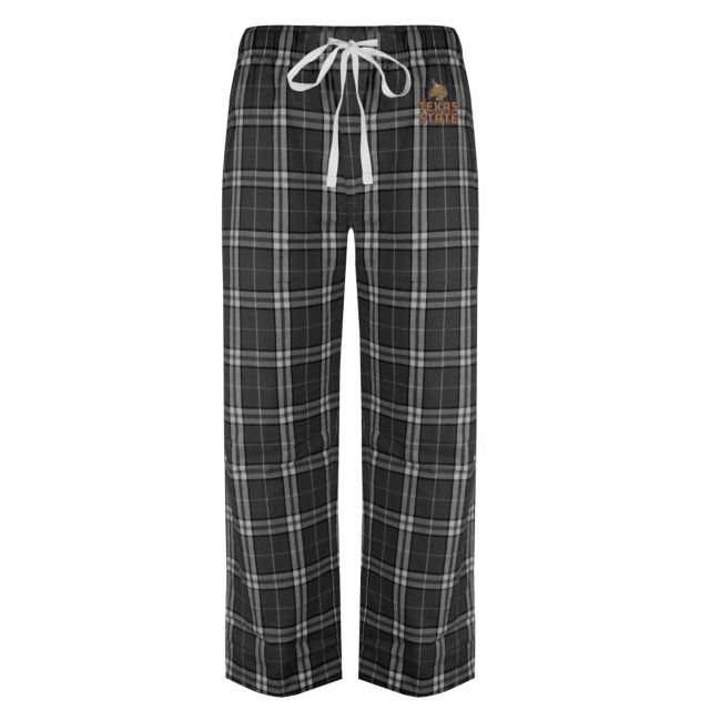 Texas State Flannel Pajama Pant Texas State Logo Stacked - ONLINE ONLY