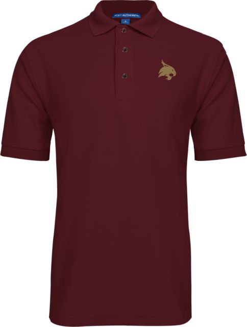 Texas State Easycare Pique Polo Bobcat Logo - ONLINE ONLY