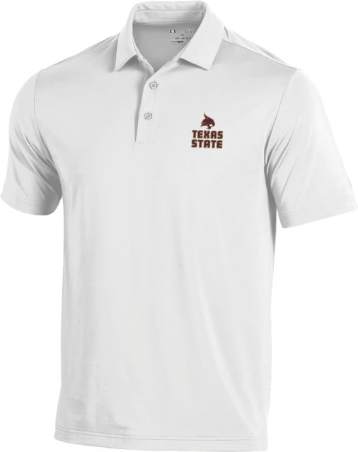 Texas State Under Armour Performance Polo Texas State Logo Stacked - ONLINE ONLY