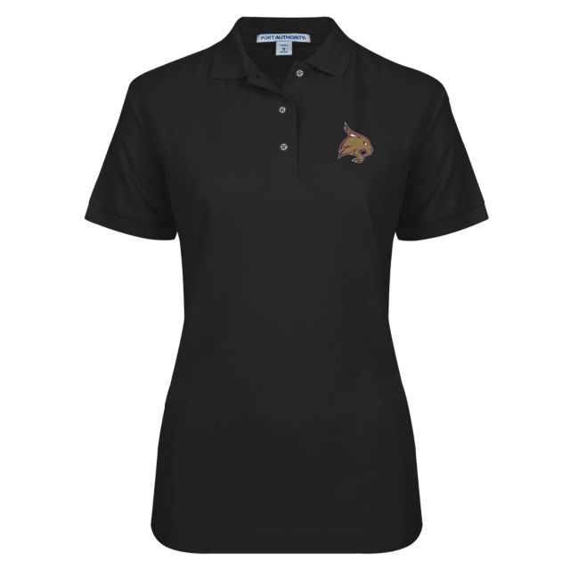 Texas State Ladies Easycare Pique Polo Bobcat Logo - ONLINE ONLY