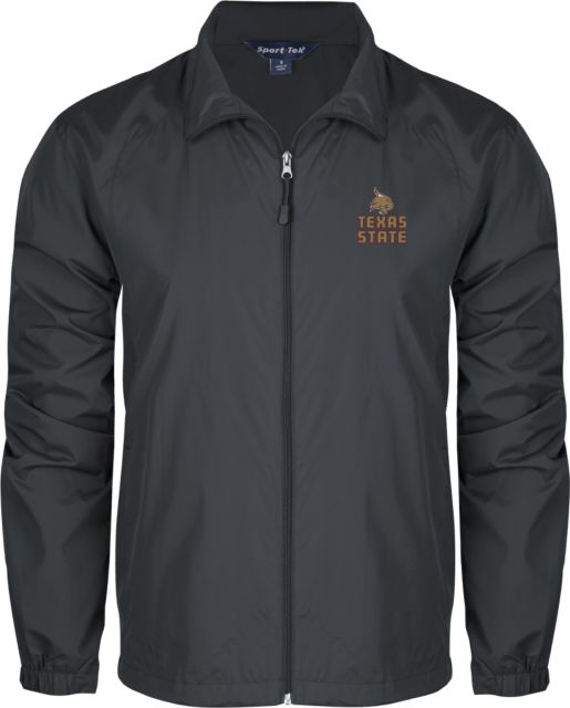Texas State Full Zip Wind Jacket Texas State Logo Stacked - ONLINE ONLY