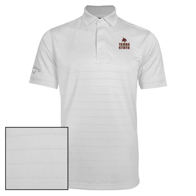 Texas State Callaway Opti Vent Polo Texas State Logo Stacked - ONLINE ONLY