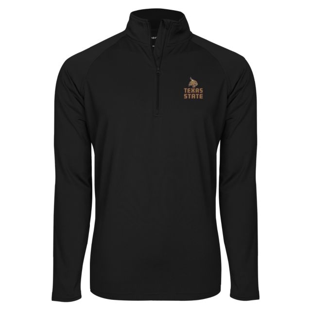 Texas State Sport Wick Stretch 1/2 Zip Pullover Texas State Logo Stacked - ONLINE ONLY