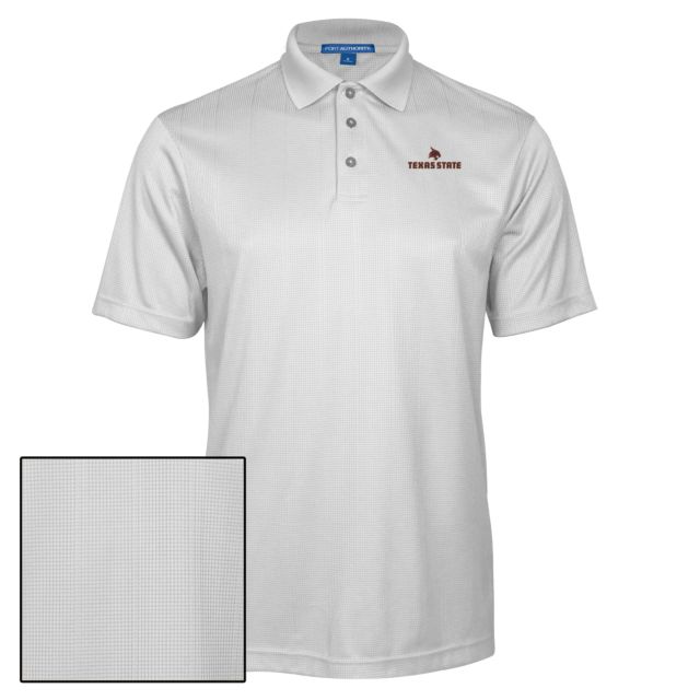 Texas State Performance Fine Jacquard Polo Texas State Secondary - ONLINE ONLY