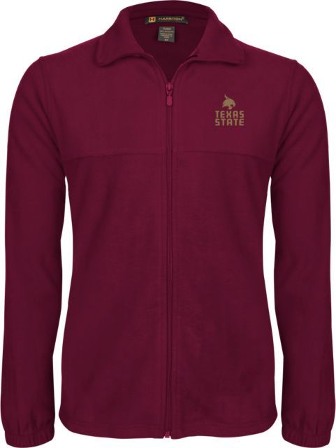 Texas State Fleece Full Zip Jacket Texas State Logo Stacked - ONLINE ONLY