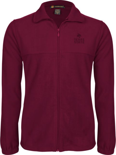 Texas State Fleece Full Zip Jacket Texas State Logo Stacked - ONLINE ONLY