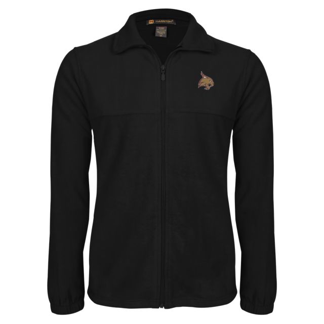 Texas State Fleece Full Zip Jacket Bobcat Logo - ONLINE ONLY