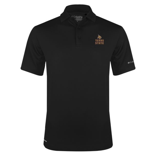 Texas State Columbia Omni Wick Drive Polo Texas State Logo Stacked - ONLINE ONLY