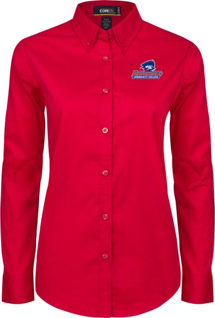 Brookdale Womens Twill Button Down Long Sleeve  Brookdale Athletic Mark - ONLINE ONLY