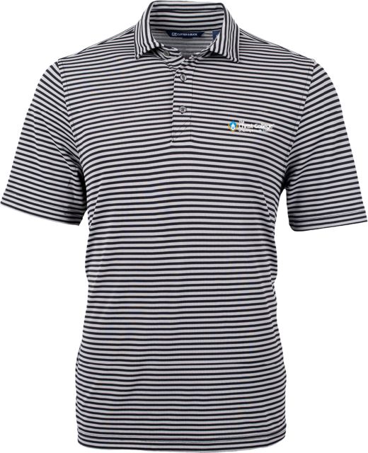 Christ College CandB Virtue Eco Pique Stripe Polo Christ College Primary Horizontal Mark - ONLINE ONLY
