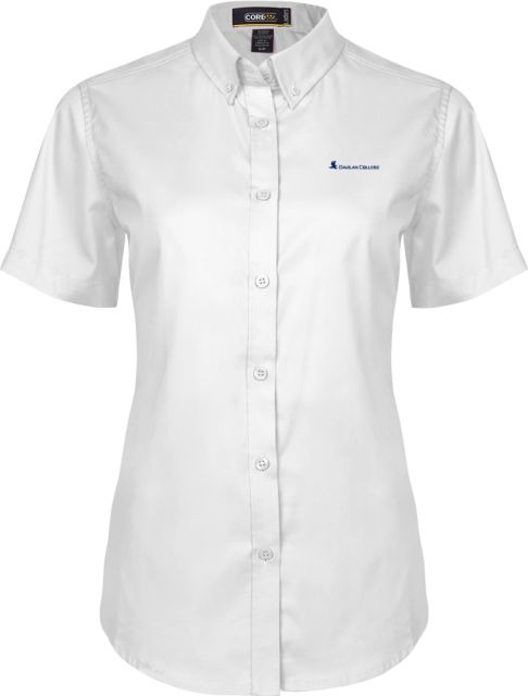 Gavilan Womens Twill Button Up Short Sleeve White Gavilan College Flat - ONLINE ONLY