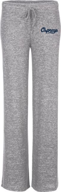 North Florida Boxercraft Womens Oxford Heather Cuddle Wide Leg Pant Ospreys Script - ONLINE ONLY