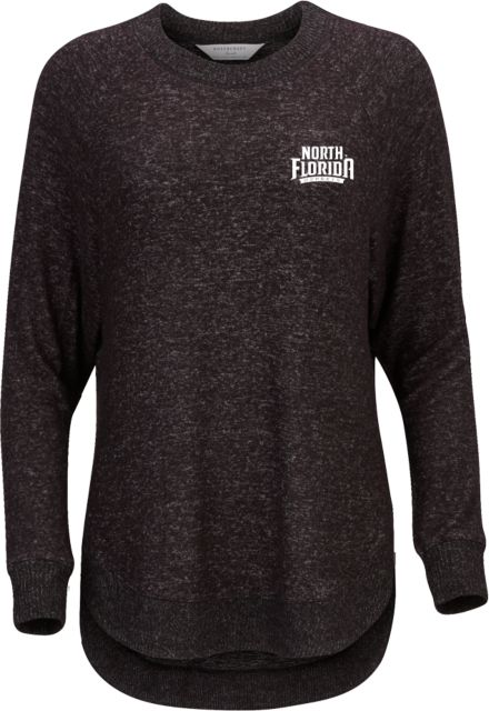 North Florida Boxercraft Womens Heather Cuddle Oversized Crew UNF Primary Mark - ONLINE ONLY