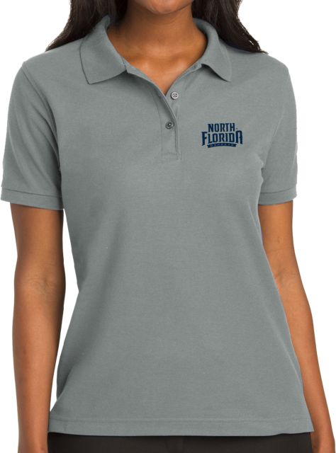 North Florida Womens Silk Touch Cool Pique Polo UNF Primary Mark - ONLINE ONLY