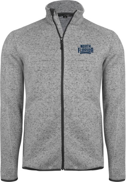 North Florida Heather Sweater Fleece Jacket UNF Primary Mark - ONLINE ONLY