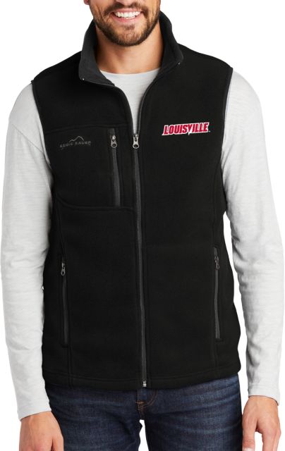 Louisville Eddie Bauer Fleece Vest Louisville Wordmark - ONLINE ONLY