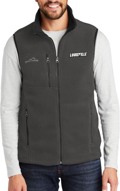 Louisville Eddie Bauer Fleece Vest Louisville Wordmark - ONLINE ONLY