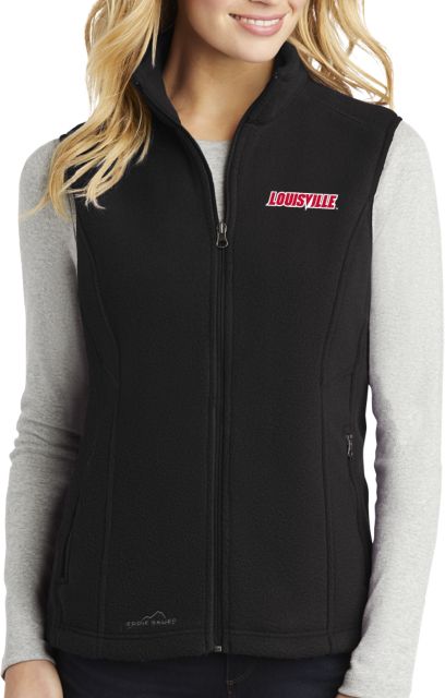 Louisville Eddie Bauer Womens Fleece Vest Louisville Wordmark - ONLINE ONLY